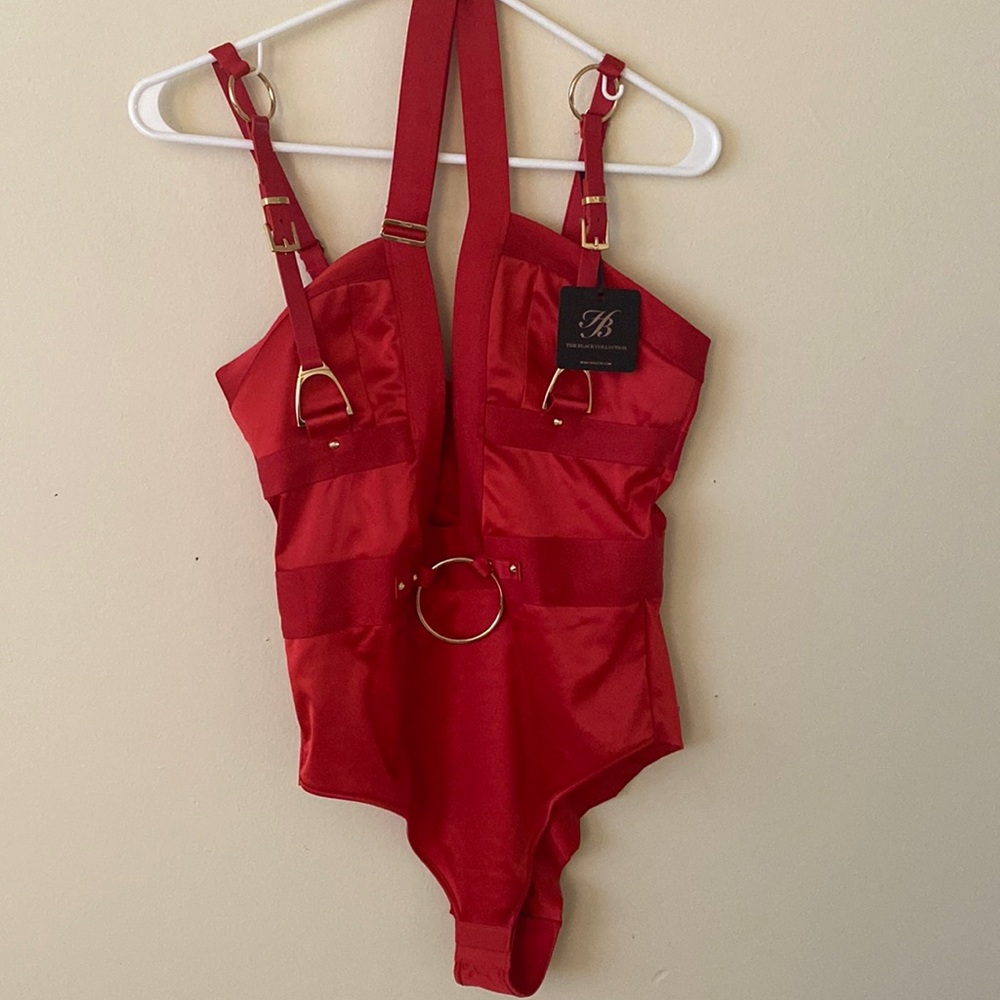 Honey Birdette Carter Red Bodysuit M NWT